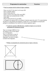 Programme de construction - Exercices - Géométrie : 6ème Harmos - PDF à imprimer