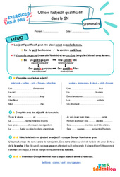 Utiliser l’adjectif qualificatif dans le GN - Exercices Pas à Pas : 5ème Harmos - PDF à imprimer