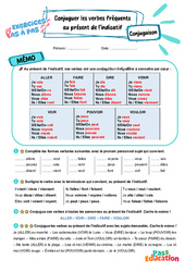 Conjuguer les verbes fréquents au présent de l'indicatif - Exercices Pas à Pas : 5ème Harmos - PDF à imprimer
