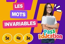 Vidéo Les mots invariables - Vidéo pédagogique : 8ème Harmos, 9eme, 10ème, 11ème Harmos