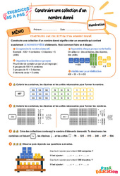 Construire une collection d’un nombre donné - Exercices Pas à Pas : 5ème Harmos - PDF à imprimer