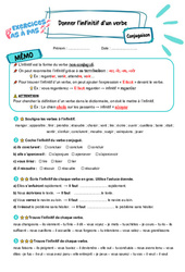 Donner l’infinitif d’un verbe - Exercices Pas à Pas : 7ème Harmos - PDF à imprimer