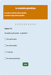 Vocabulaire géométrique - Fiches Exercice en ligne  - Fiches Mathématiques - Géométrie : 4ème Harmos