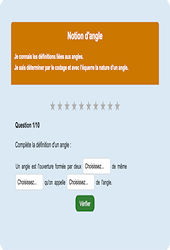 Notion d’angle - Fiches Exercice en ligne  - Fiches Mathématiques - Espace et géométrie : 8ème Harmos