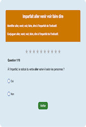 Imparfait des verbes courants - Fiches Exercice en ligne  - Fiches Français - Conjugaison - Étude de la langue : 4ème Harmos