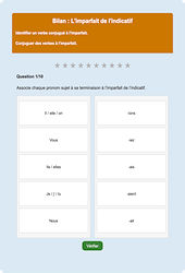 Imparfait de l’indicatif - Fiches Exercice en ligne  - Fiches Français - Conjugaison - Étude de la langue : 4ème Harmos