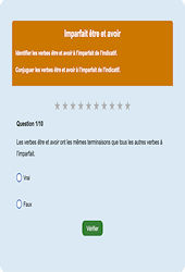 Imparfait être et avoir - Fiches Exercice en ligne  - Fiches Français - Conjugaison - Étude de la langue : 4ème Harmos