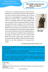 À l’ombre des jeunes filles en fleurs - Littérature : 11ème Harmos - PDF à imprimer