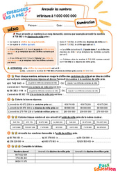 Arrondir les nombres inférieurs à 1 000 000 000 - Exercices Pas à Pas : 7ème Harmos - PDF à imprimer