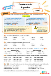 Calculer un ordre de grandeur - Exercices Pas à Pas : 7ème Harmos - PDF à imprimer