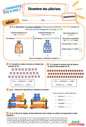 Leçon, exercice et évaluation :<br/> Dénombrer des collections (inférieur à 1000) - Exercices Pas à Pas : 5ème Harmos - PDF à imprimer