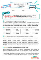 Conjuguer un verbe en - ER à l’imparfait - Exercices Pas à Pas : 5ème Harmos - PDF à imprimer