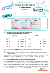 Conjuguer les verbes fréquents à l’imparfait (2) - Exercices Pas à Pas : 5ème Harmos - PDF à imprimer