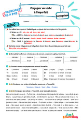 Leçon, exercice et évaluation :<br/> Conjuguer un verbe à l’imparfait - Exercices Pas à Pas : 5ème Harmos - PDF à imprimer