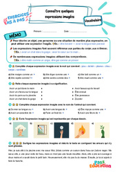 Connaître quelques expressions imagées - Exercices Pas à Pas : 7ème Harmos - PDF à imprimer