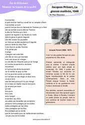 La grasse matinée, Jacques Prévert - Littérature : 11ème Harmos - PDF à imprimer