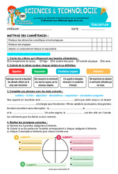 S’alimenter aux différents âges de la vie - Examen Evaluation - Edith Eprouvette : 6ème Harmos - PDF à imprimer