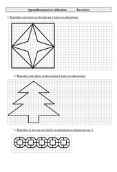 Agrandissement et réduction - Exercices - Géométrie - 2 : 7ème Harmos - PDF à imprimer
