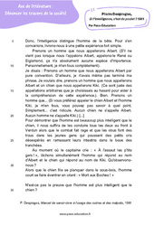 Et l’intelligence, c’est du poulet&nbsp;? Pierre Desproges - Littérature : 11ème Harmos - PDF à imprimer