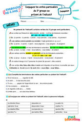 Conjuguer les verbes particuliers du 3e groupe au présent de l'indicatif - Exercices Pas à Pas : 9eme Harmos - PDF à imprimer