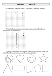 Symétrie - Exercices - Géométrie : 7ème Harmos - PDF à imprimer