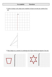 Symétrie - Exercices  : 7ème Harmos - PDF à imprimer