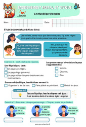 La République française - Exercices - EMC : 5ème Harmos - PDF à imprimer