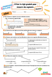 Utiliser la règle graduée pour mesurer des segments - Exercices Pas à Pas : 5ème Harmos - PDF à imprimer