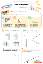 Tracer un angle droit - Exercices Pas à Pas : 5ème Harmos - PDF à imprimer