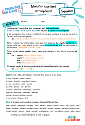 Identifier l’impératif présent - Exercices Pas à Pas : 9eme Harmos - PDF à imprimer