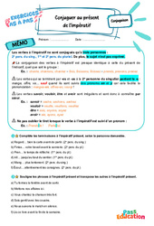 Cours et exercice : Conjuguer au présent de l’impératif - Exercices Pas à Pas : 9eme Harmos - PDF à imprimer