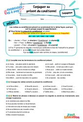 Conjuguer au présent du conditionnel - Exercices Pas à Pas : 9eme Harmos - PDF à imprimer