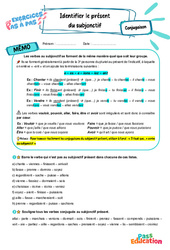 Cours et exercice : Identifier le présent du subjonctif - Exercices Pas à Pas : 9eme Harmos - PDF à imprimer