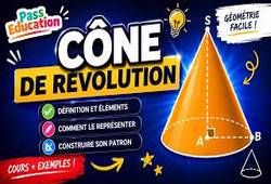 Cône de révolution - Cours, Leçon en vidéo : 10ème Harmos