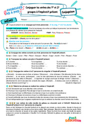 Conjuguer les verbes du 1er et du 2e groupe à l’impératif présent - Exercices Pas à Pas : 8ème Harmos - PDF à imprimer