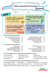 Utiliser la ponctuation de fin de phrase - Exercices Pas à Pas : 5ème Harmos - PDF à imprimer