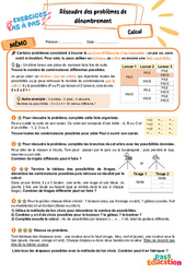 Résoudre des problèmes de dénombrement - Exercices Pas à Pas : 7ème Harmos - PDF à imprimer