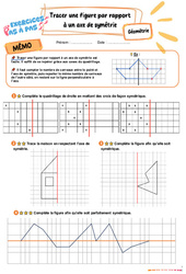 Tracer une figure par rapport à un axe de symétrie - Exercices Pas à Pas : 5ème Harmos - PDF à imprimer