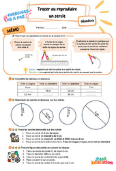 Tracer ou reproduire un cercle - Exercices Pas à Pas : 5ème Harmos - PDF à imprimer