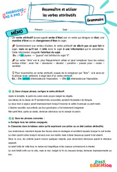 Reconnaître et utiliser les verbes attributifs - Exercices Pas à Pas : 9eme Harmos - PDF à imprimer