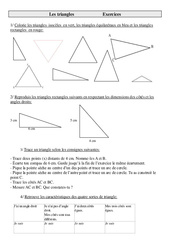 Triangles - Exercices - Géométrie : 7ème Harmos - PDF à imprimer