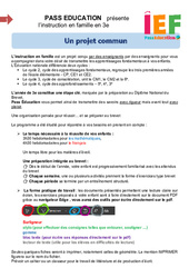 Guide d'utilisation de la méthode - école à la maison IEF - Fiches  - (en libre téléchargement) : 11ème Harmos