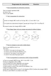 Programmes de construction - Exercices de géométrie  : 7ème Harmos - PDF à imprimer