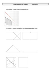 Reproduire une figure - Exercices - Géométrie : 7ème Harmos - PDF à imprimer