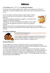 Halloween - Civilisation anglaise : 5ème, 6ème, 7ème Harmos - PDF à imprimer