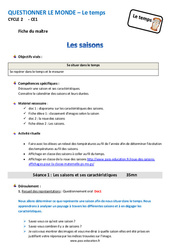 Saisons - Fiche de préparation : 4ème Harmos - PDF à imprimer