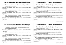 Ordre alphabétique - Cours, Leçon : 4ème Harmos - PDF gratuit à imprimer