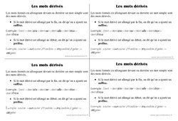 Mots dérivés - Cours, Leçon : 4ème Harmos - PDF gratuit à imprimer