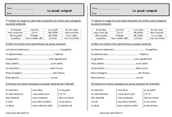 Conjuguer au passé composé - Exercices - Conjugaison : 4ème Harmos - PDF à imprimer