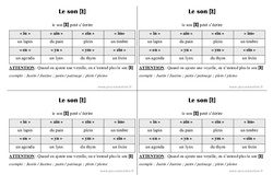 Son in - ain - ein - im - Cours, Leçon : 4ème Harmos - PDF gratuit à imprimer